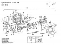 Bosch 0 601 922 042 GST 12 V Cordless Jigsaw 12 V / GB Spare Parts GST12V